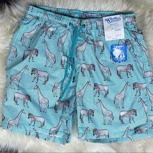 ⭐️Mr. Swim Giraffe Zebra Swim Trunks NWT [1211]
